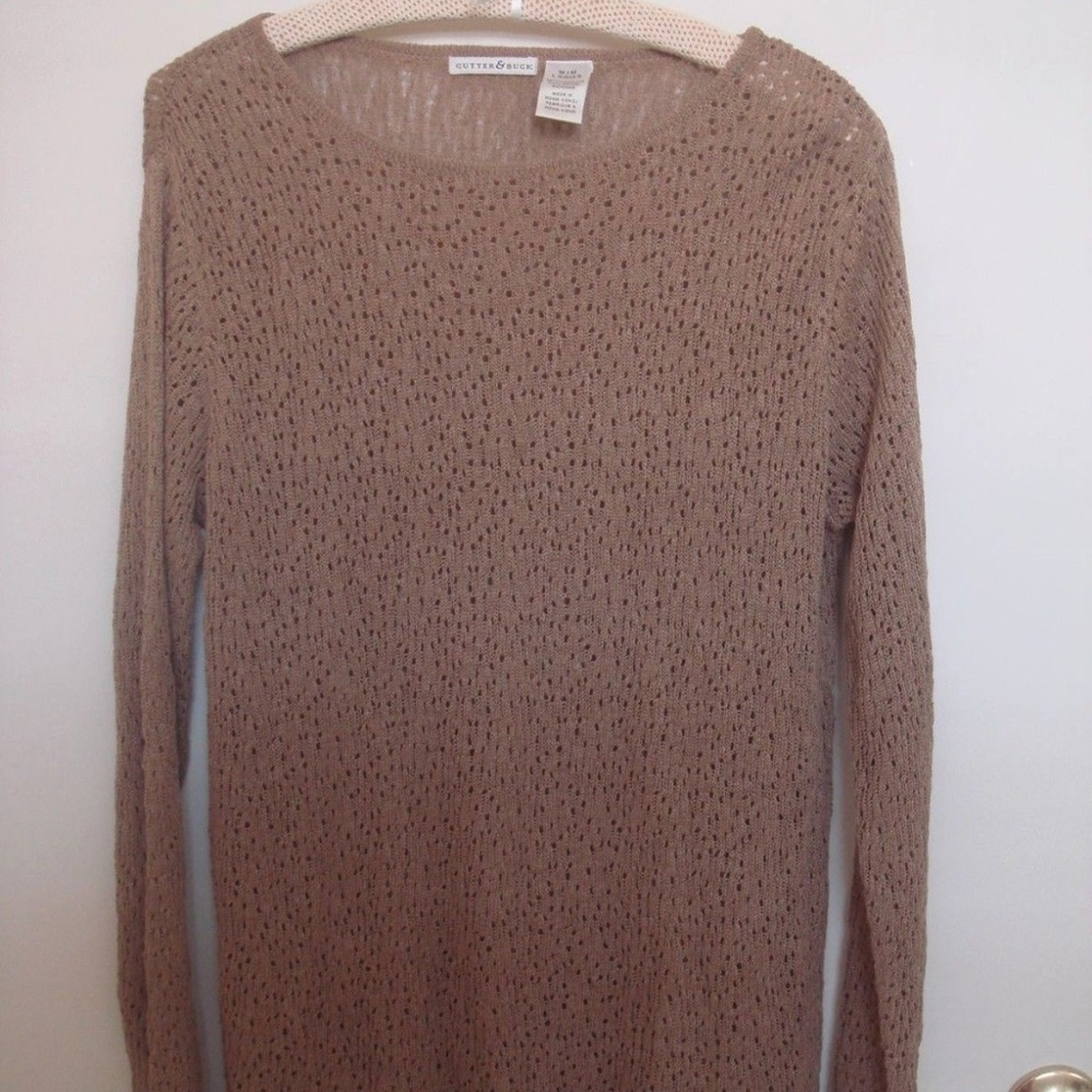 Cutter & Buck Open Work Long Sleeve Sweater